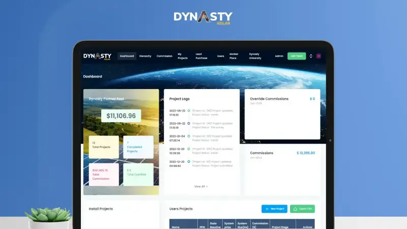 Dynasty Solar — Streamlined Tracking Distributions of Solar Projects and Commissions